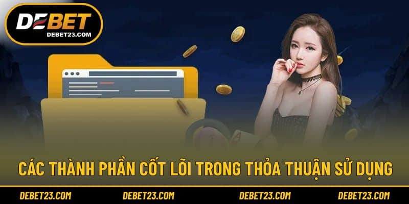 Các thành phần cốt lõi trong thỏa thuận sử dụng
